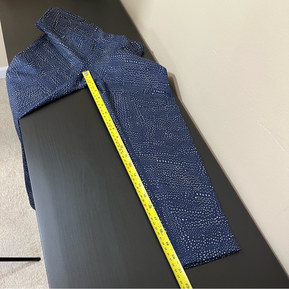 Zella Studio Crop Lite Legging Navy Blue White Dots - Picture 12 of 14